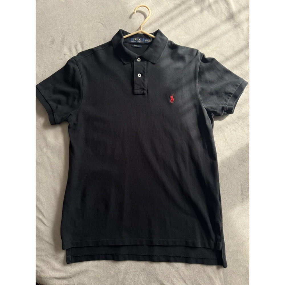 Polo Ralph Lauren Men's Polo Shirt M Black Custom Slim Fit Cotton